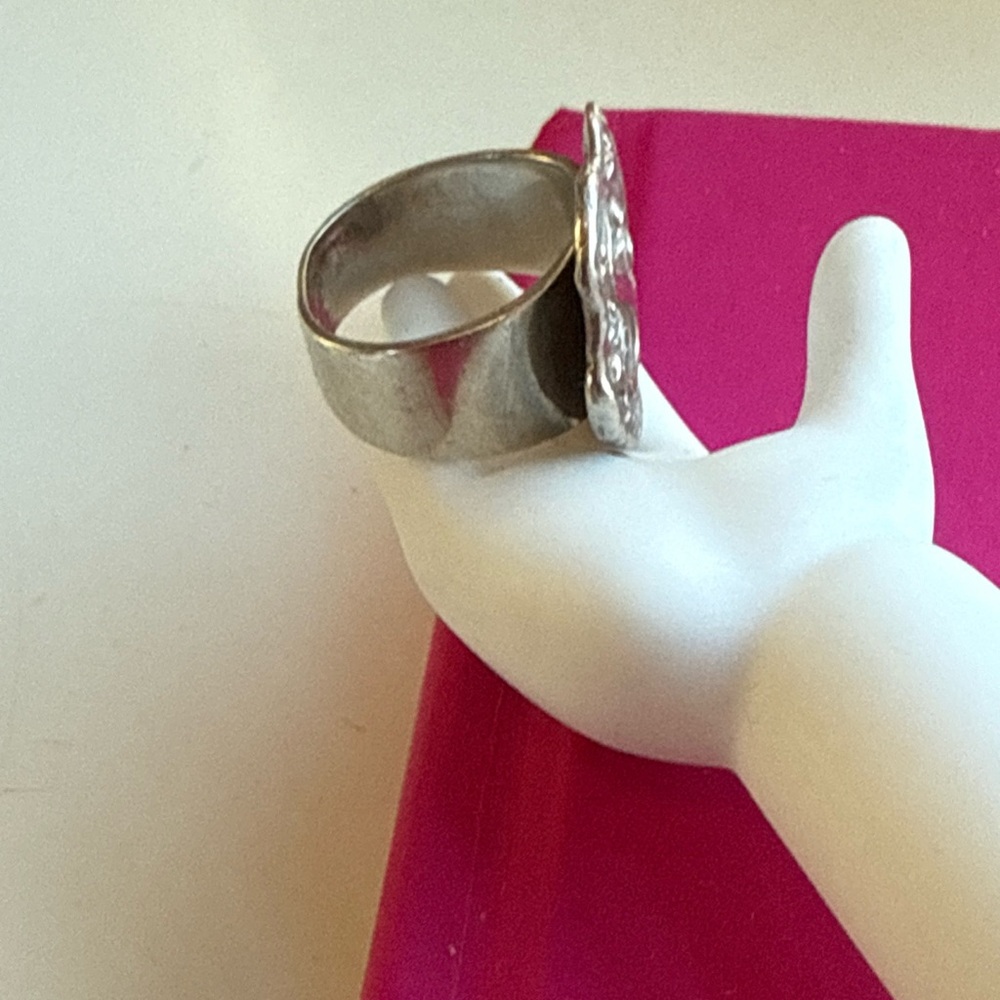 Solid Sterling S Initial Ring - image 2